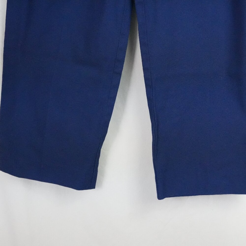 25” inseam Petite Handmade Womens High Rise Size XSP Stretch Waist Blue Slack - Picture 3 of 3